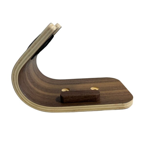 Wishwood Wall Mounted Guitar Hook Twin Pack Walnut - Picture 8 of 14